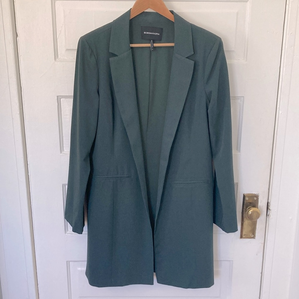BCBGMaxAzria Long Open Front Blazer